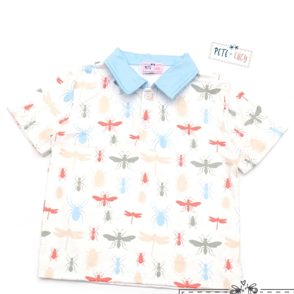 Colorful Bug life Insect Print Polo Shirt